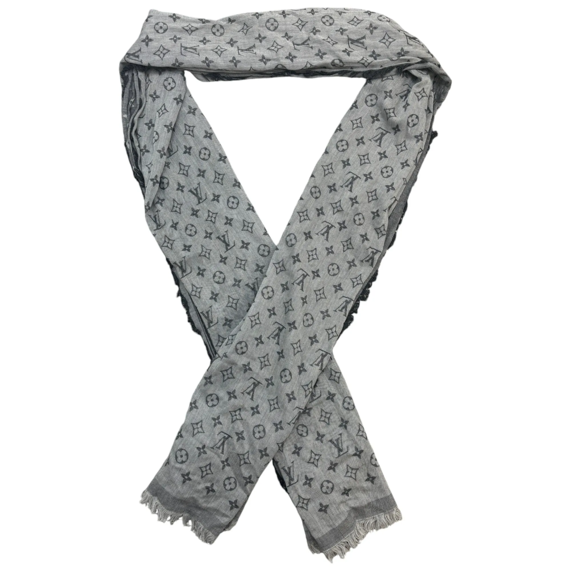 Men's Monogram Scarf Grey