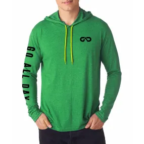 Men's "COSMIC" Lightweight Hoodie Tee (Green)