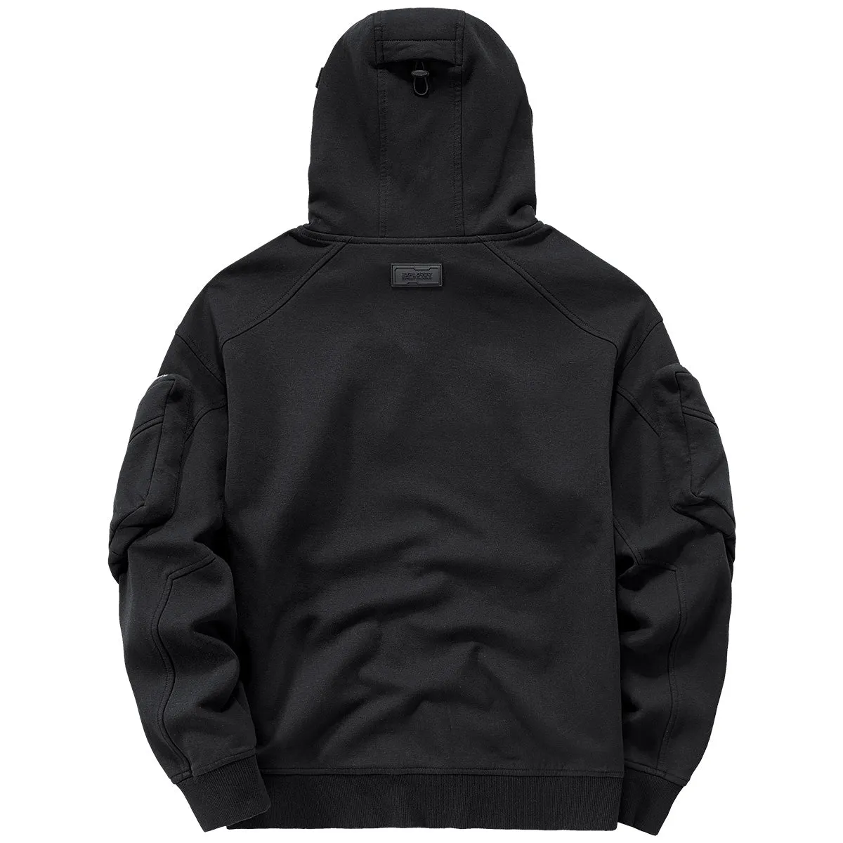 Men's Spring/Autumn Black Wind-Mask Hoodie