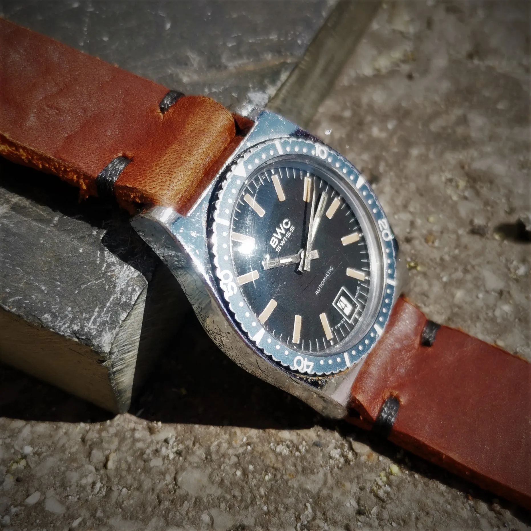 Mens Vintage BWC Swiss Diver