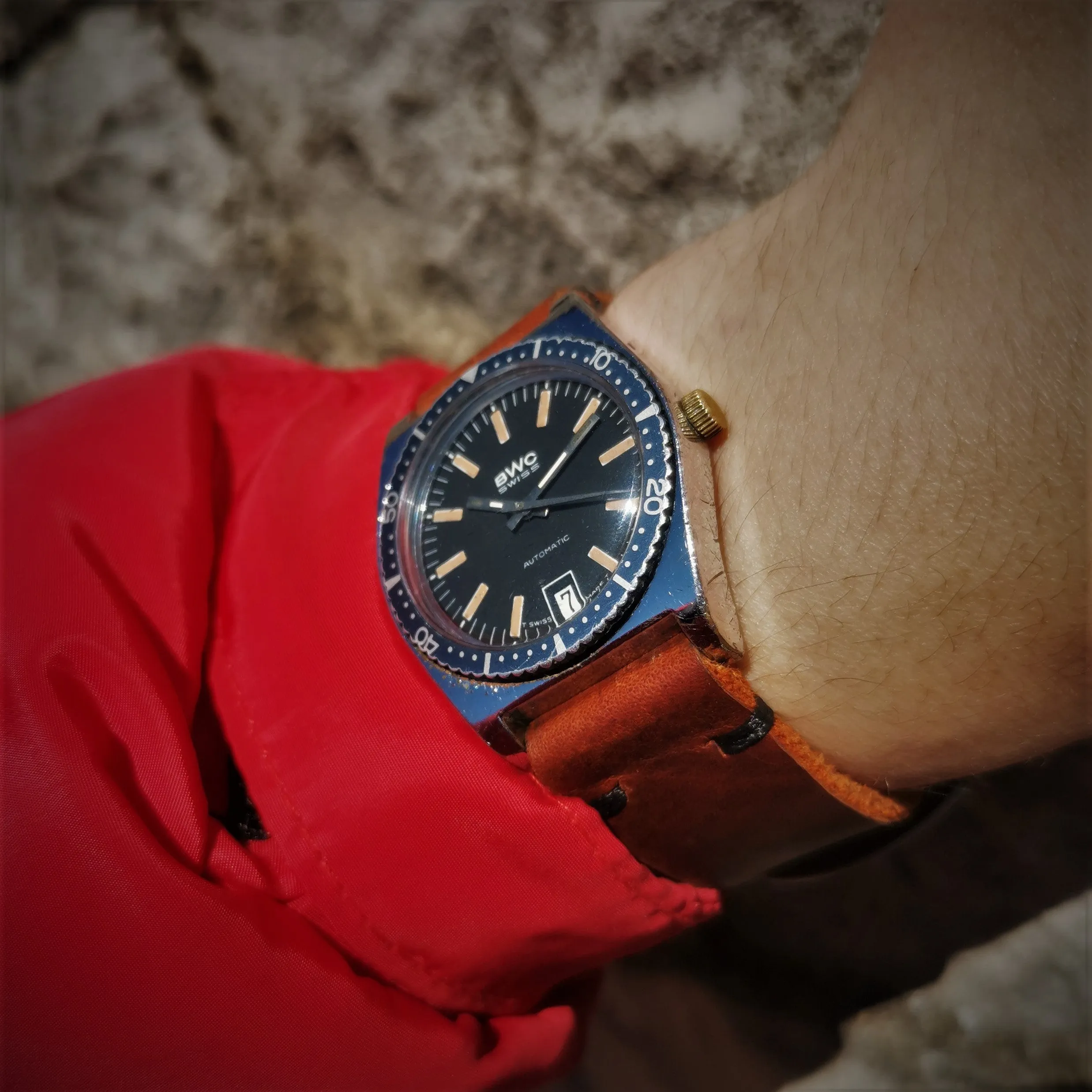 Mens Vintage BWC Swiss Diver