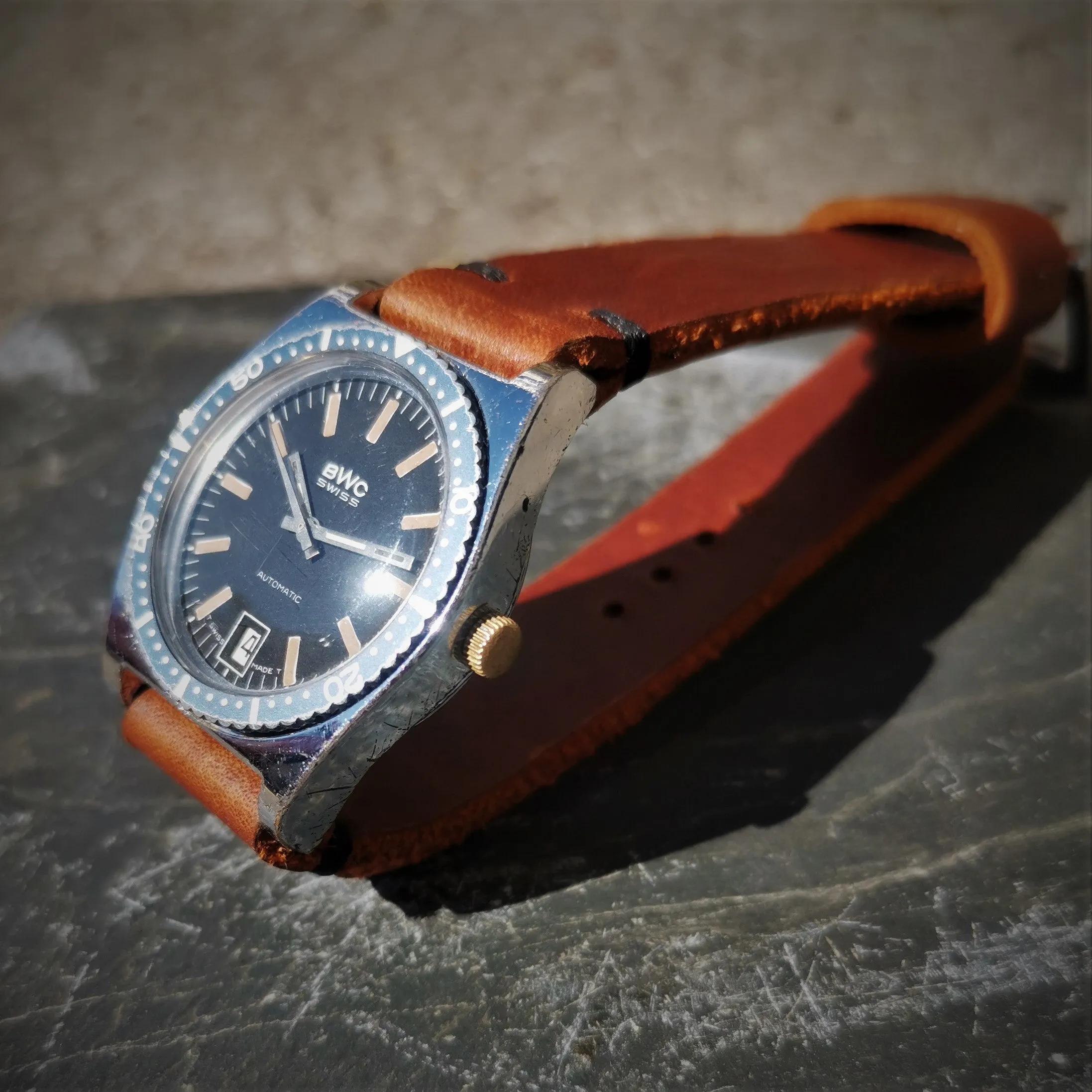 Mens Vintage BWC Swiss Diver