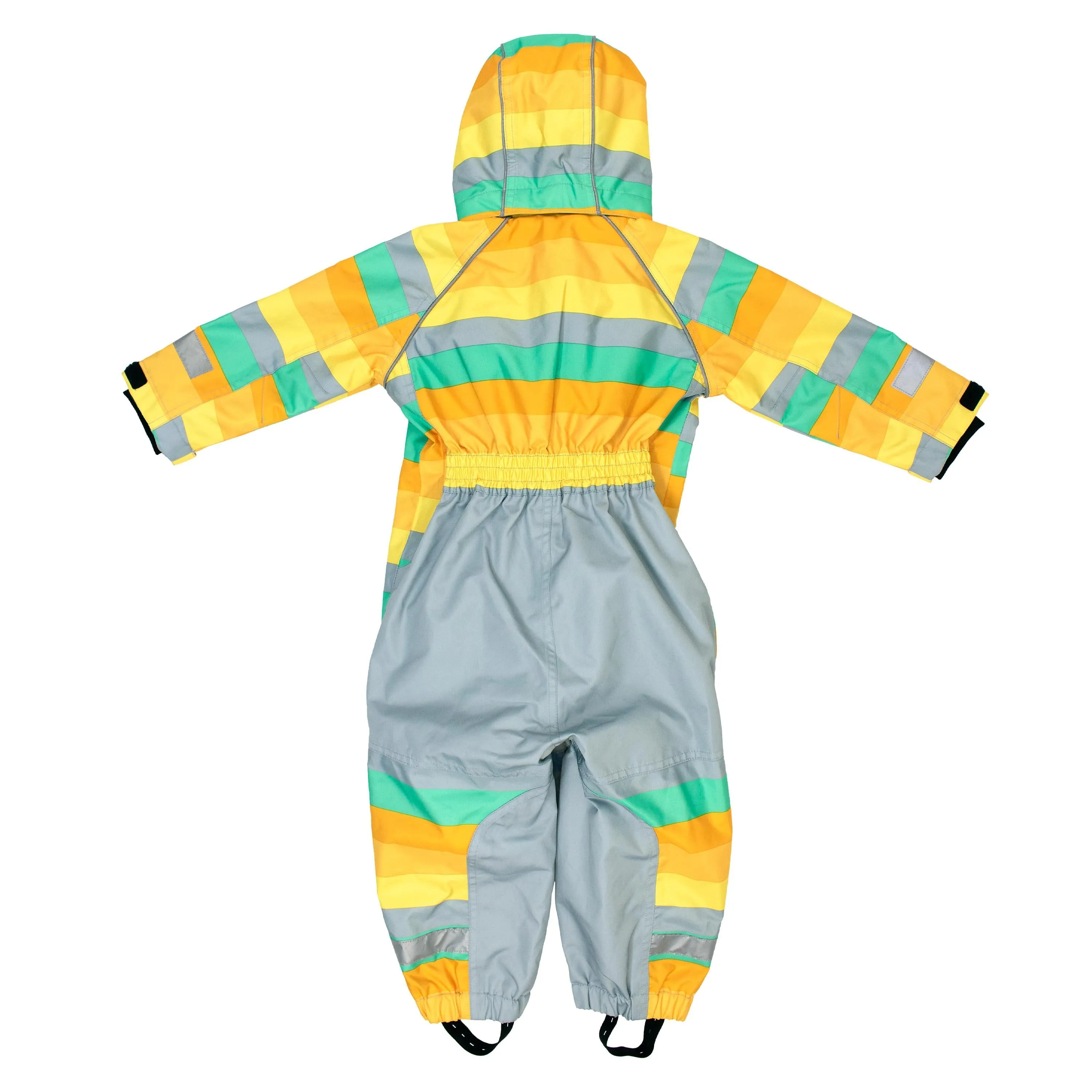 Multi Stripe Shell Rain Overall in Sunset