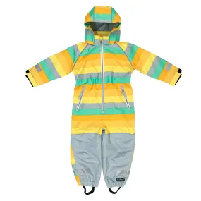 Multi Stripe Shell Rain Overall in Sunset