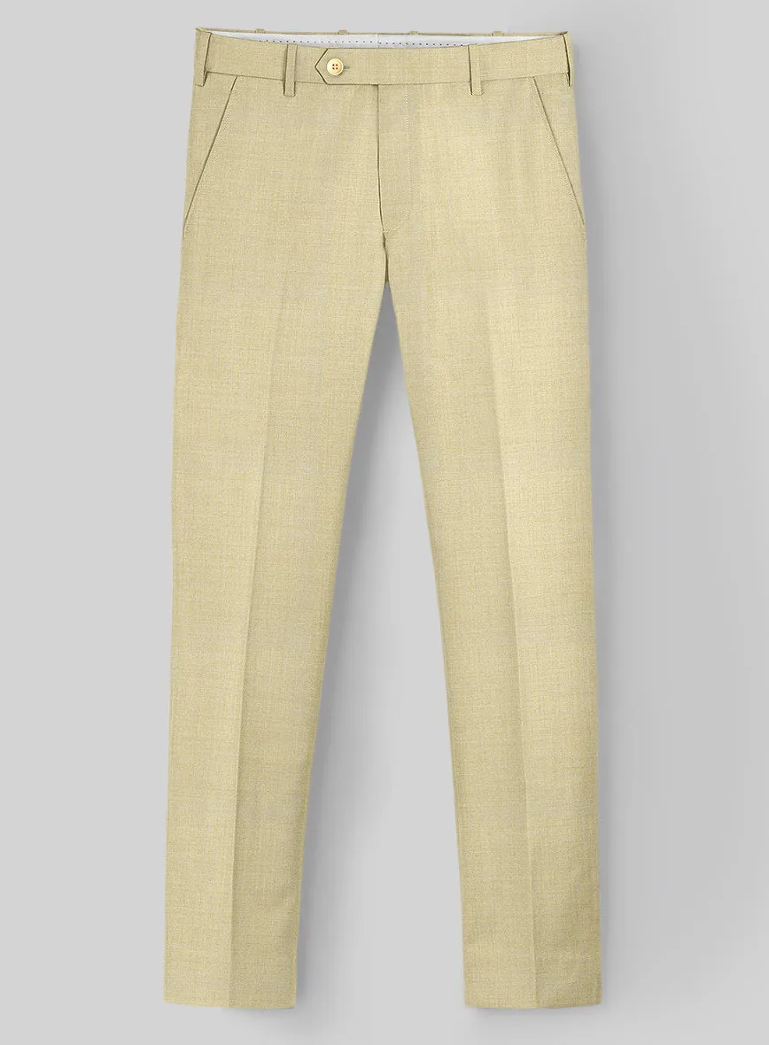 Napolean Spring Latte Beige Wool Pants