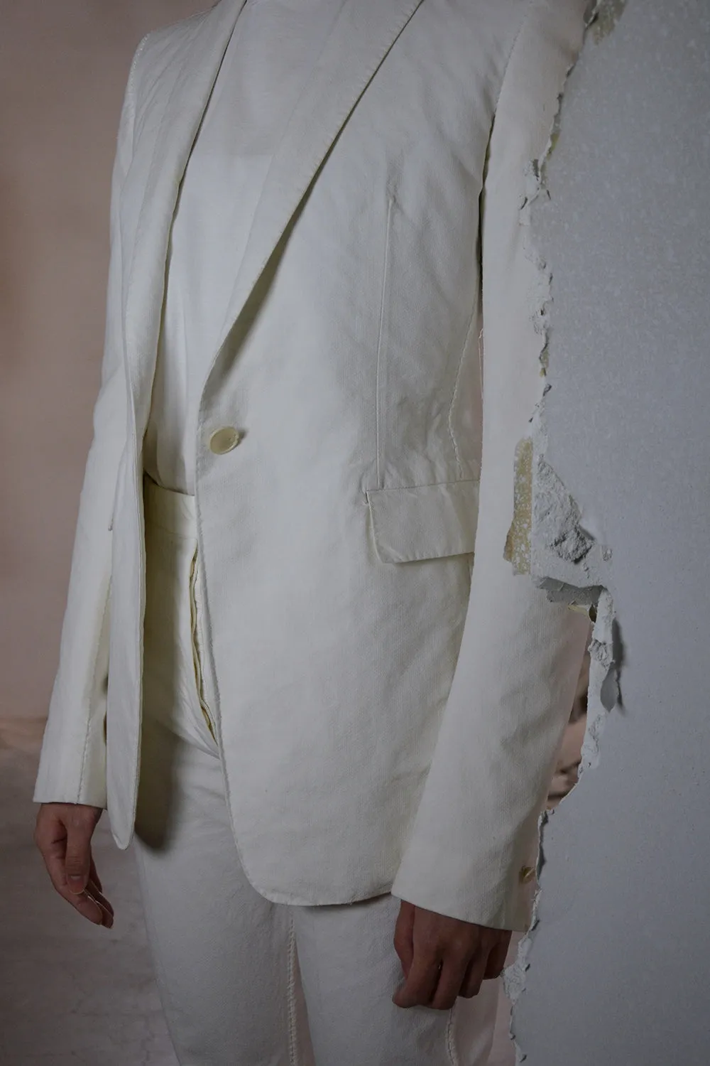 OBJECT DYED VISIBLE 1 BUTTON JACKET