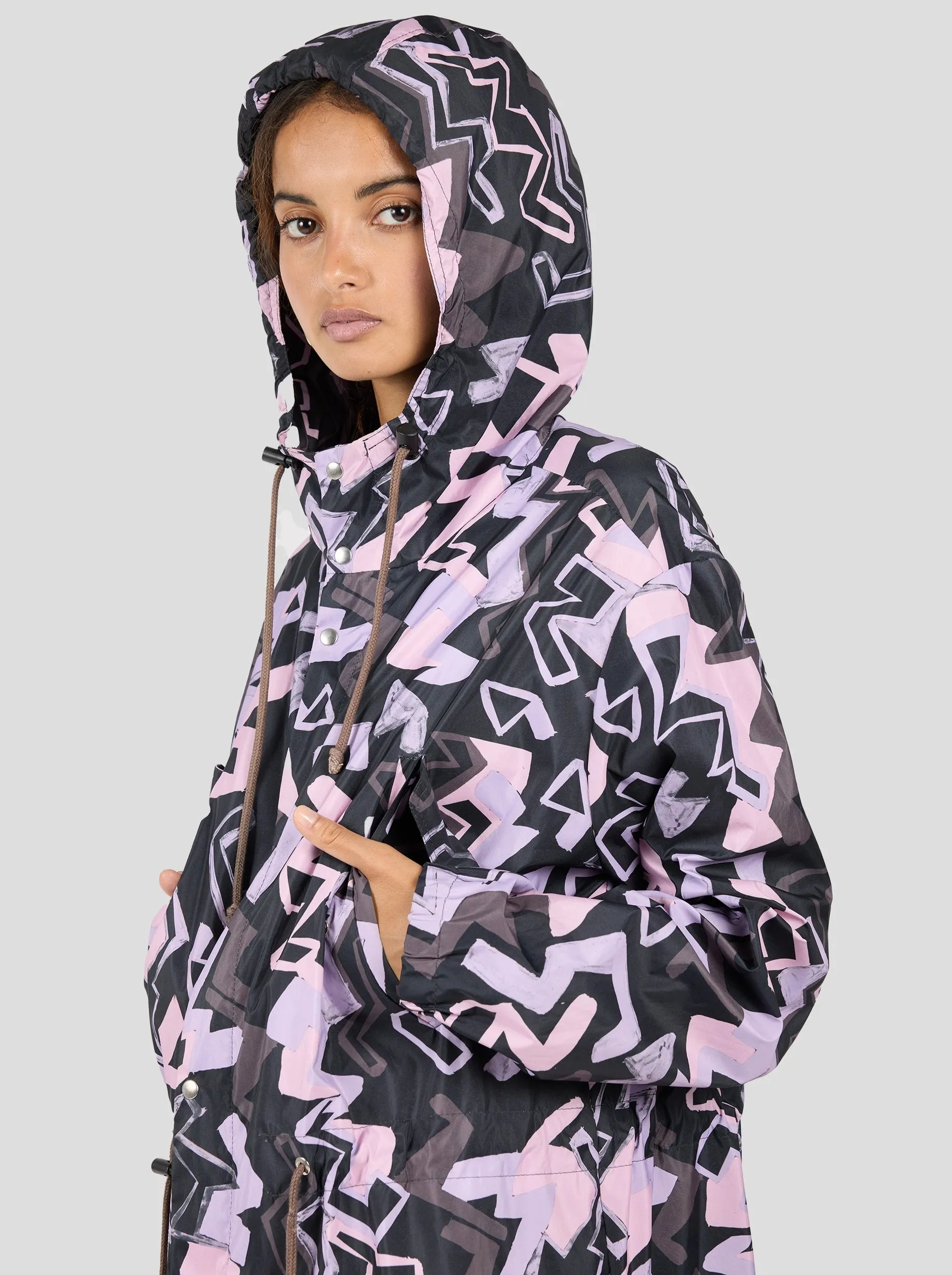 Onur parka in Electrique print