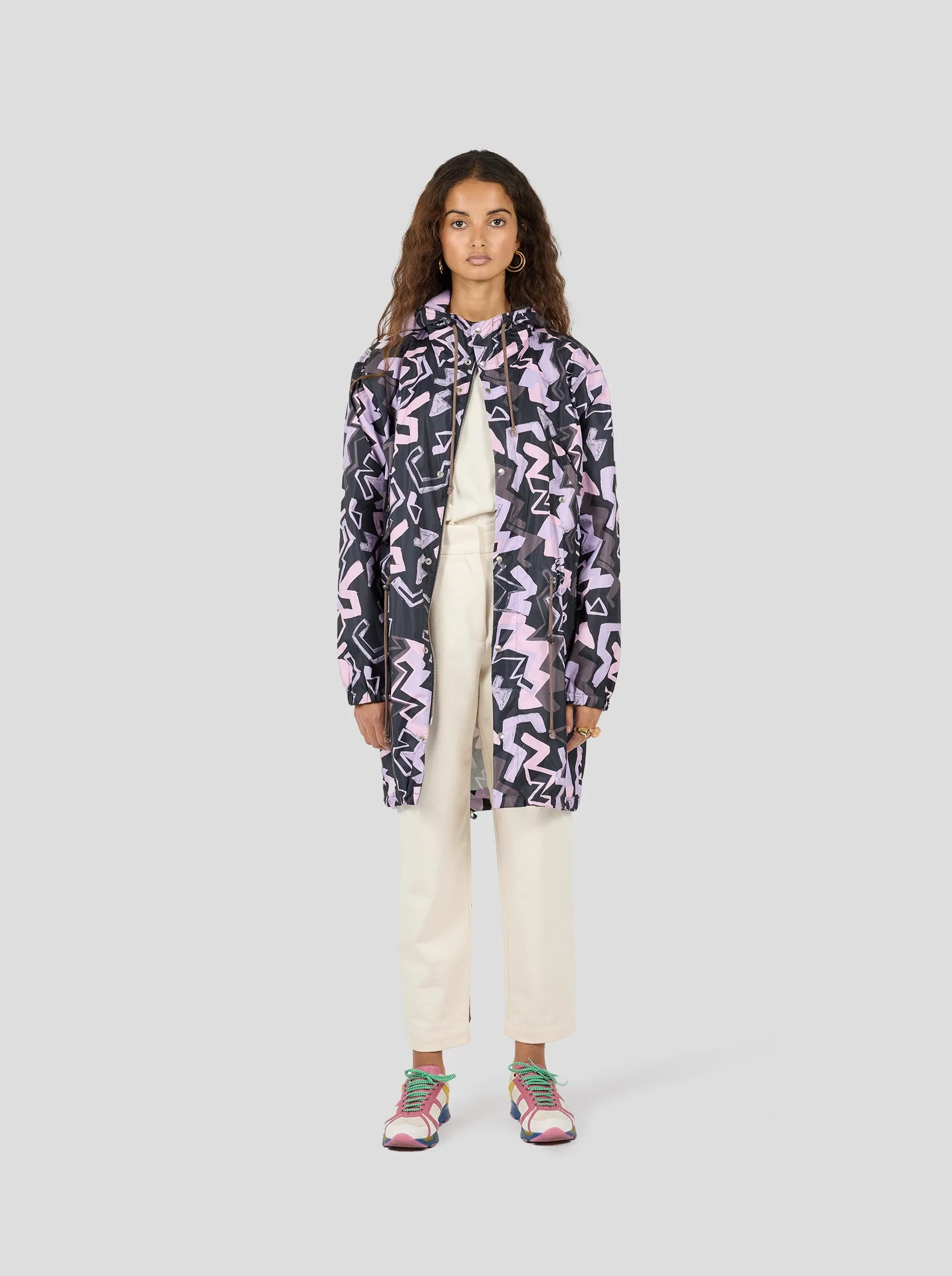 Onur parka in Electrique print