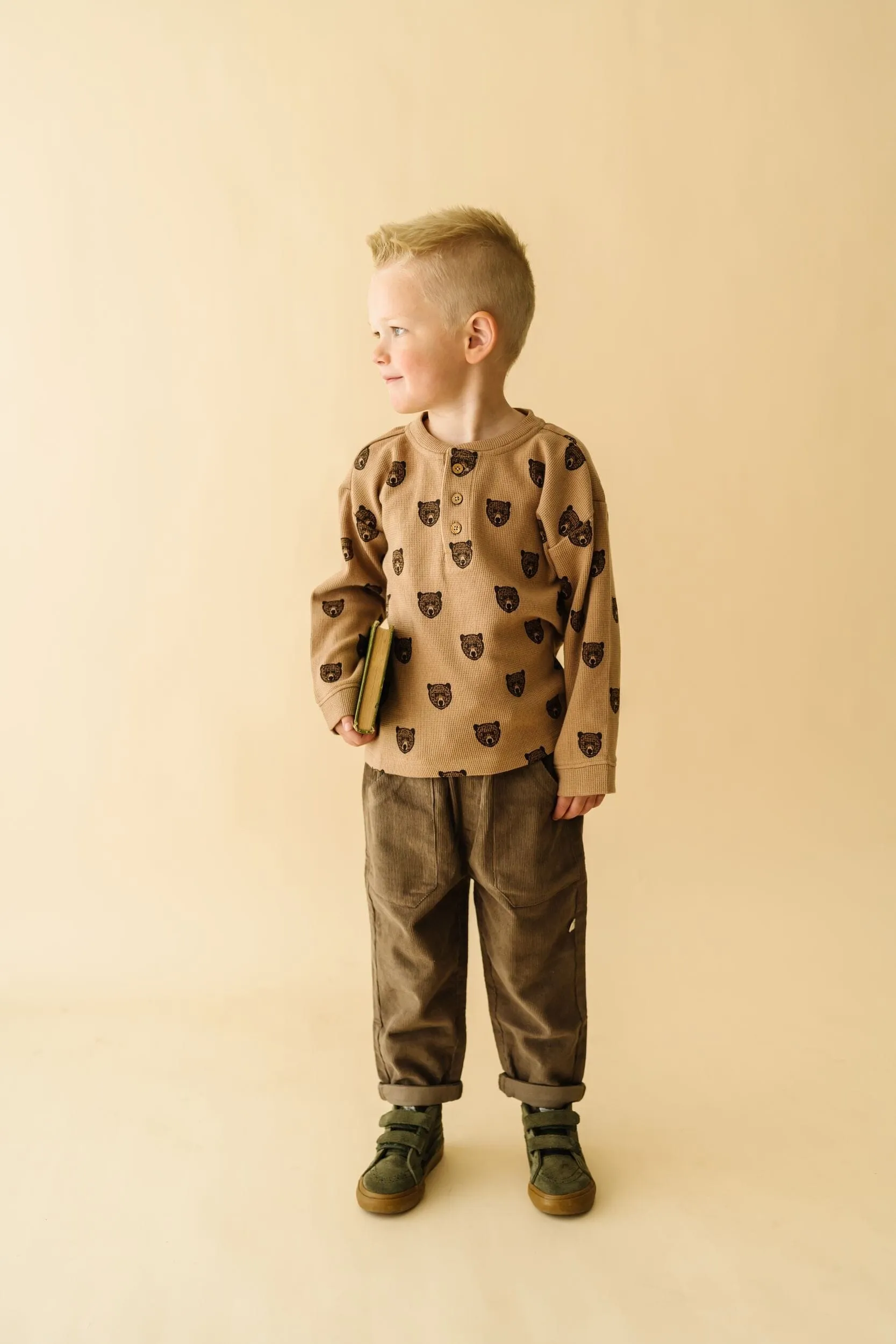 Organic Tee and Corduroy Pant Set | Espresso