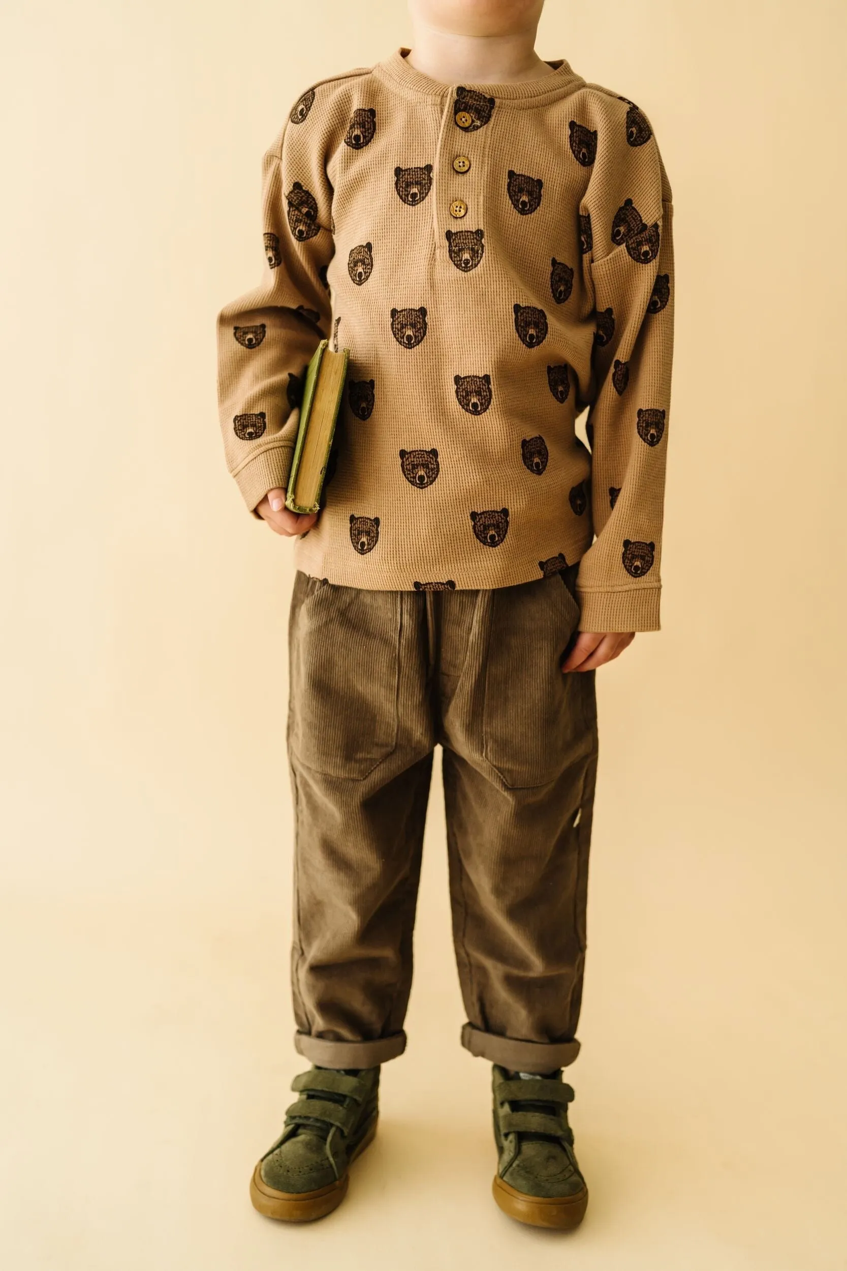 Organic Tee and Corduroy Pant Set | Espresso