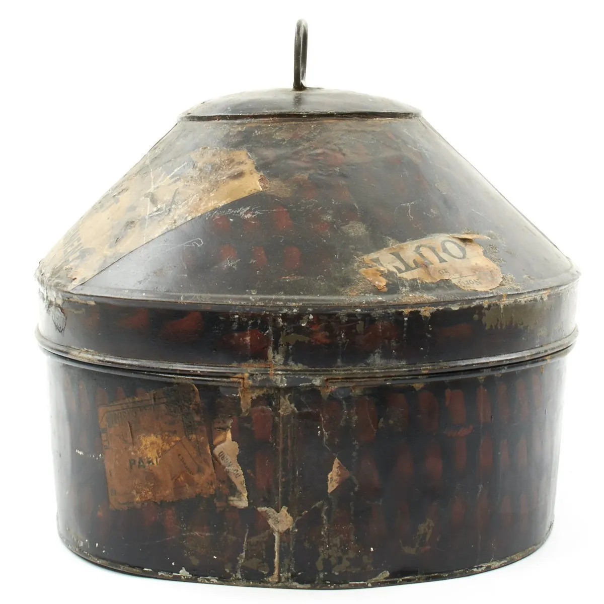 Original British WWI Sun Helmet of Major Henry Leftwich Haddon Owen of The Dorsetshire Regiment with Transport Tin