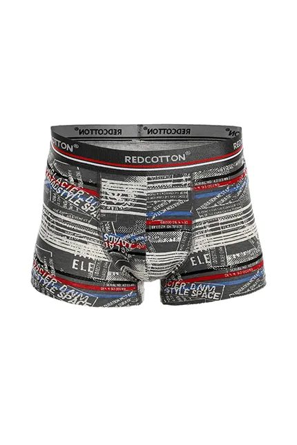 Printed Boxer for Men - Gray