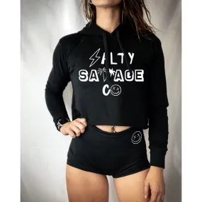 Salty Savage Ladies "90's Edition" Cropped Hoodie