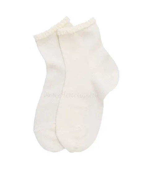 Short Sock with Patterned Cuff