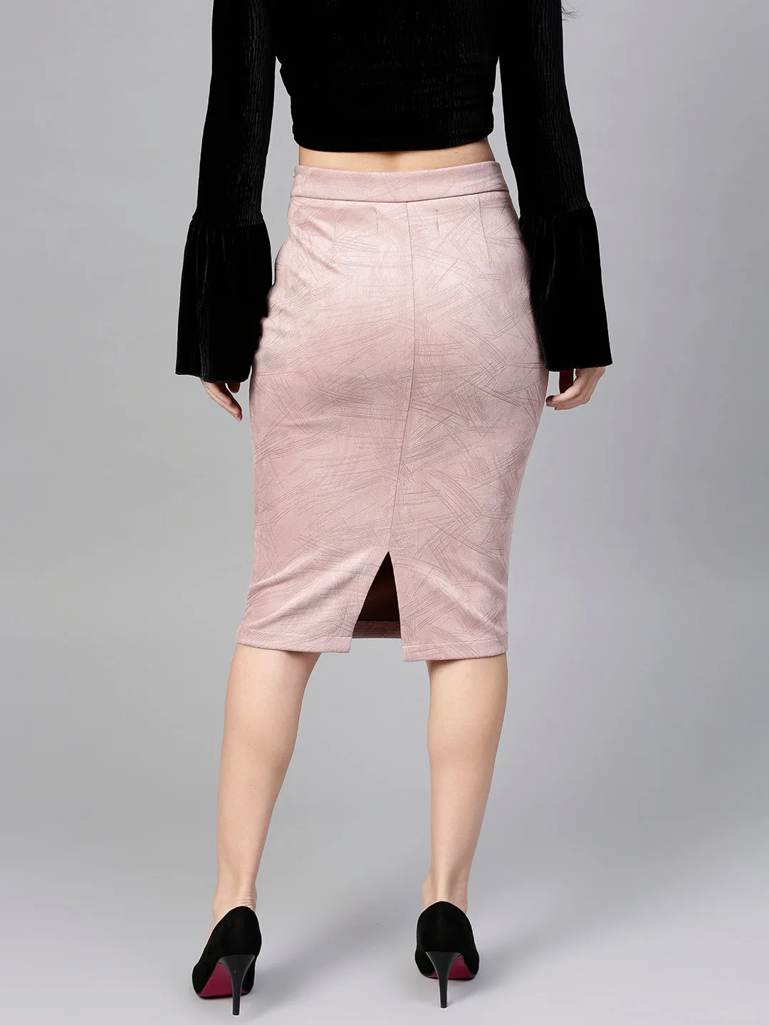 Suede Pencil Skirt