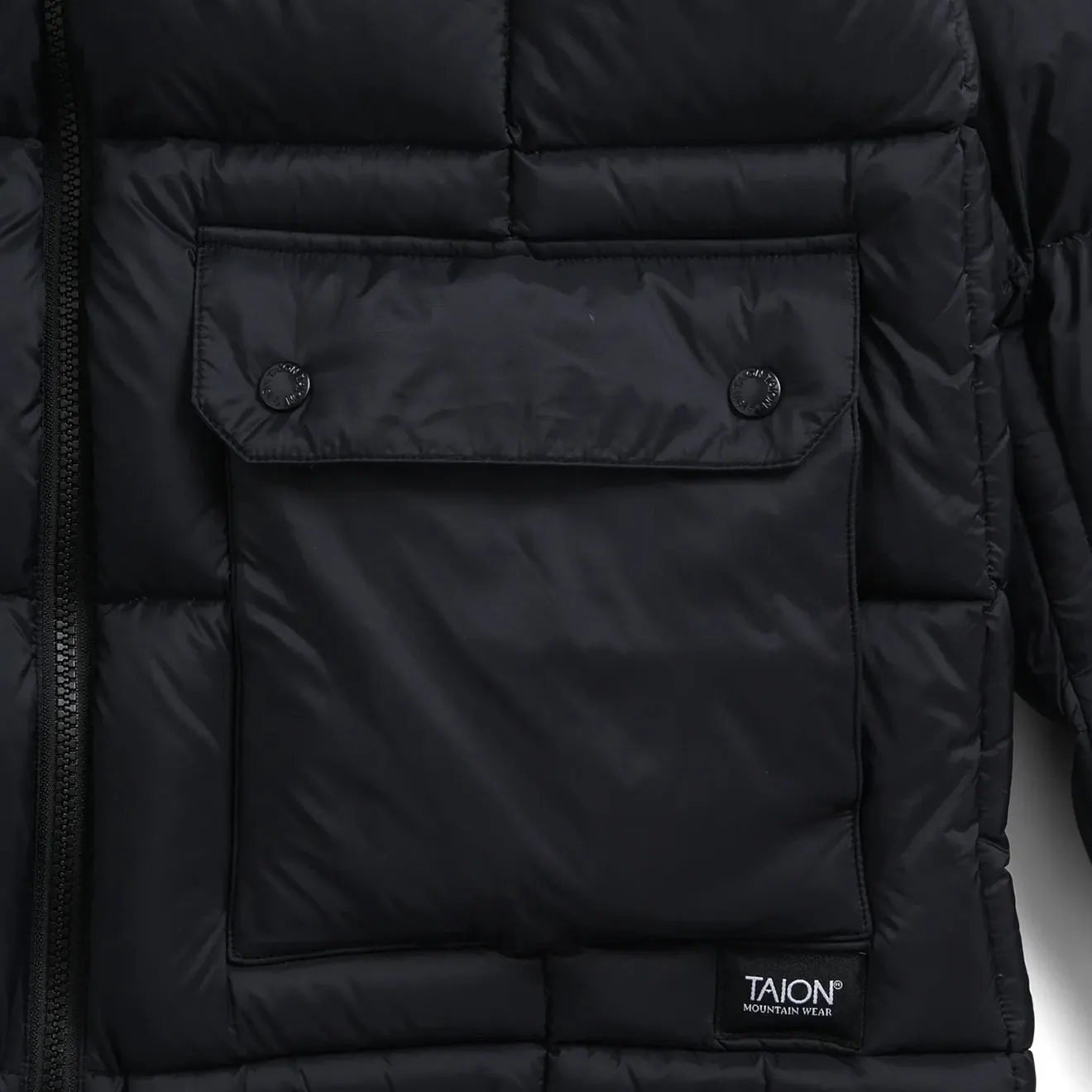 Taion Volume Hood Down Jacket Black