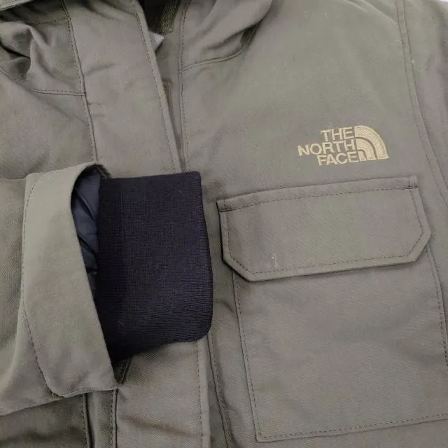 THE NORTH FACE GOTHAM PARKA NDW91645 フード付き サイズL ナイロン ダウンジャケット カーキ レディース ザノースフェイス【中古】3-1105A◎