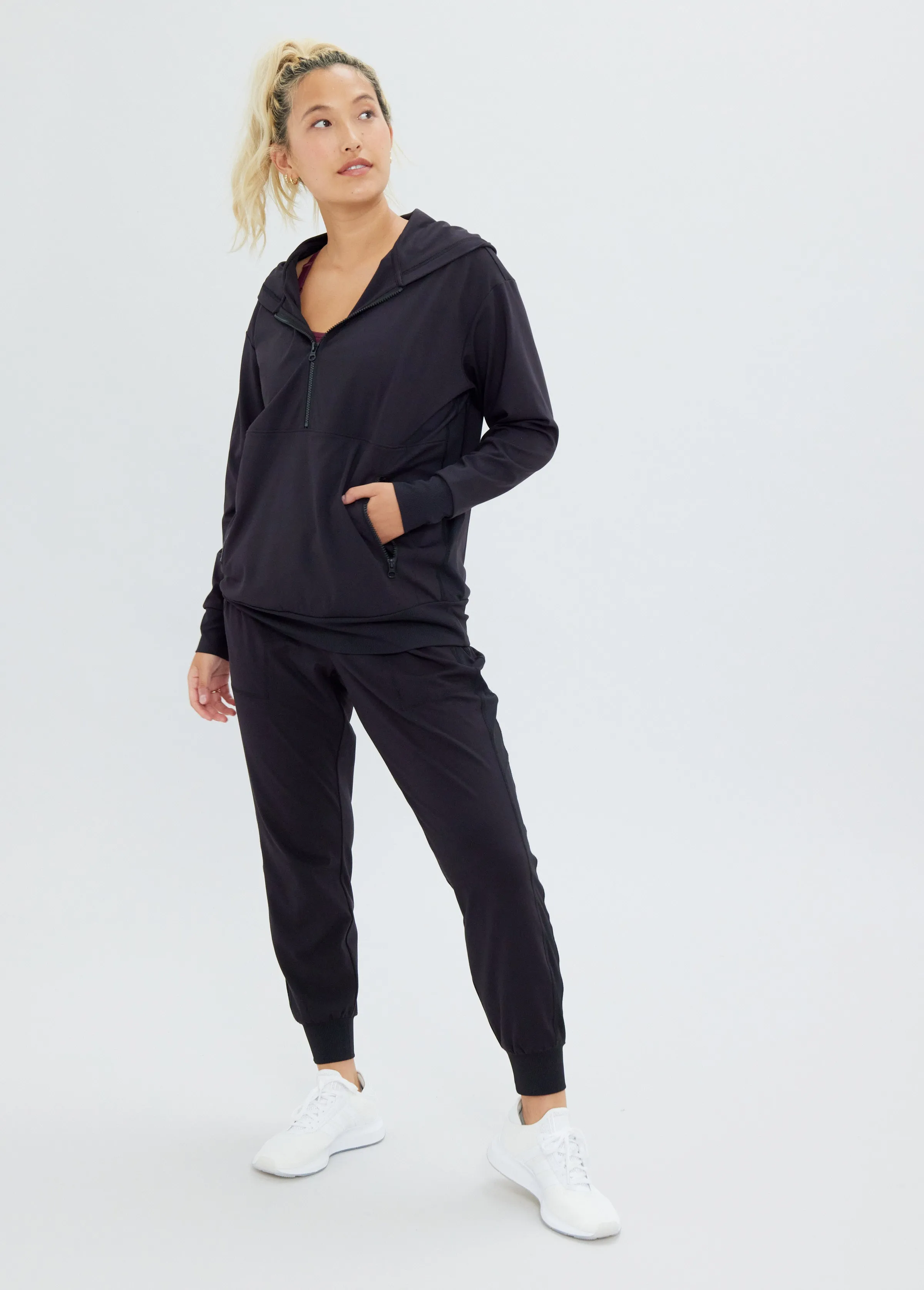 The Ultimate Maternity and Nursing Pullover Black