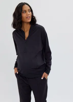 The Ultimate Maternity and Nursing Pullover Black