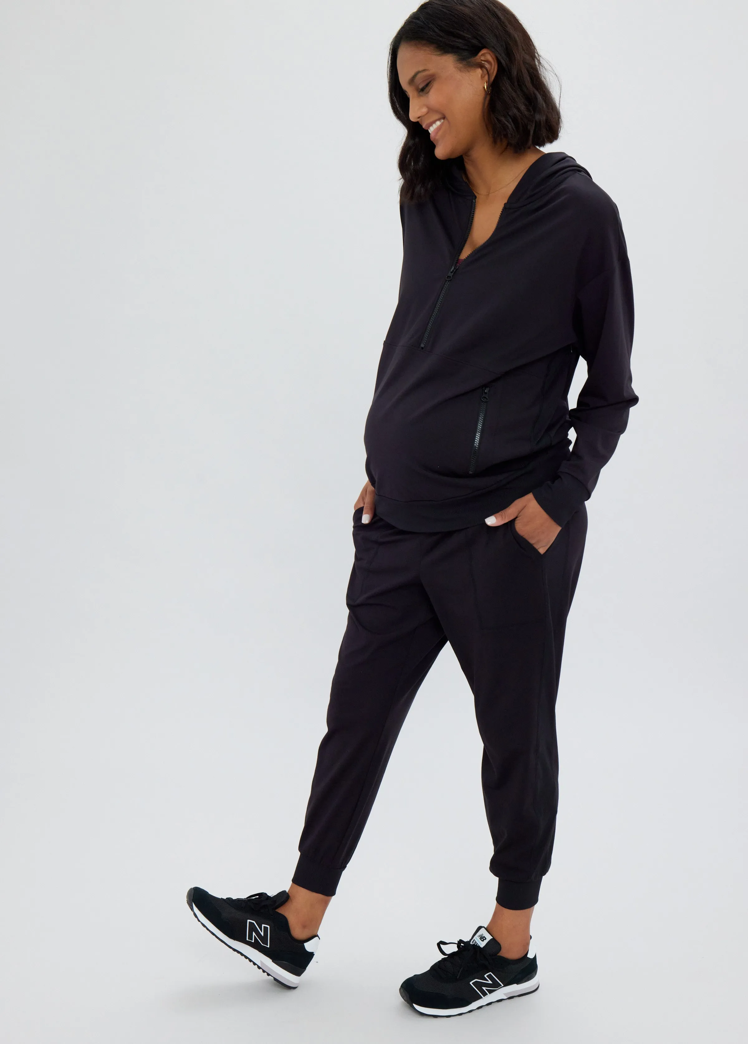 The Ultimate Maternity and Nursing Pullover Black