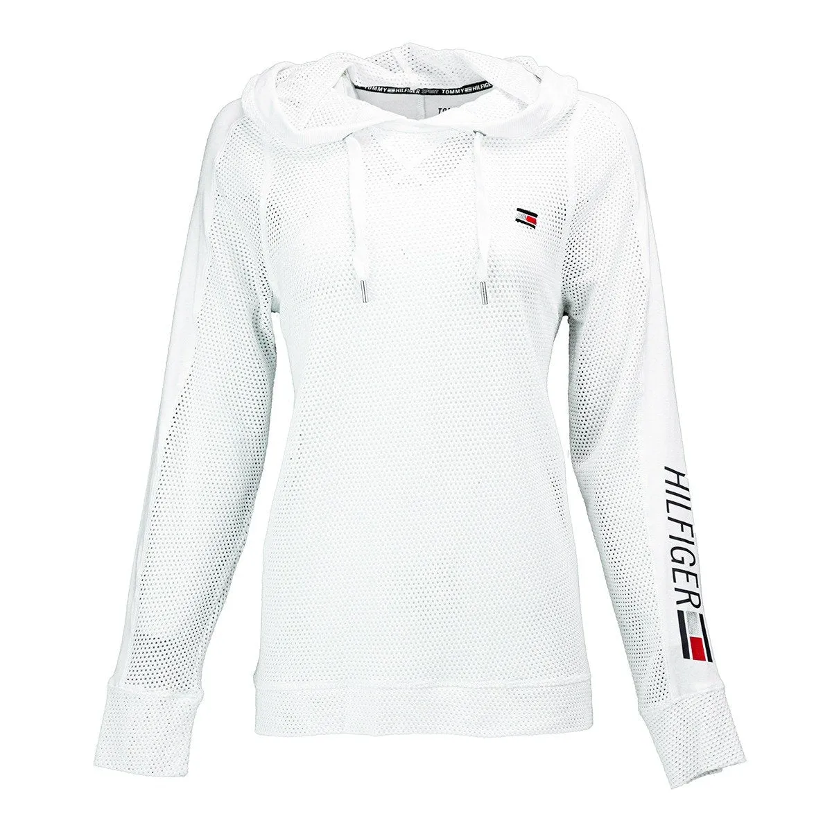 Tommy Hilfiger Women's Long Sleeve Mesh Blocked Hoodie