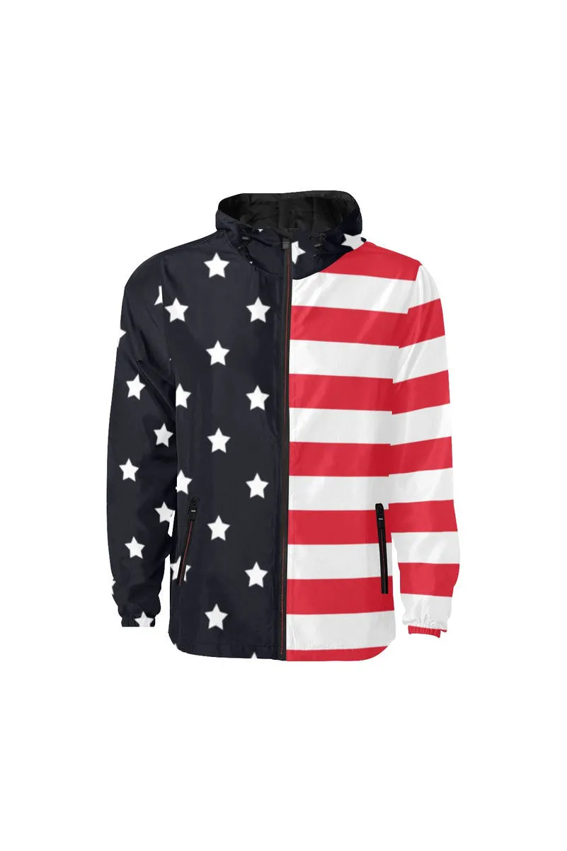 USA Stars & Stripes Quilted Windbreaker for Men