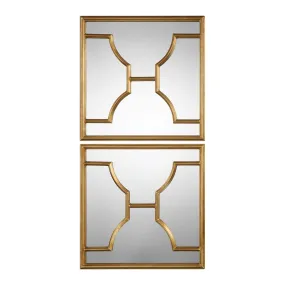 Uttermost Misa Gold Square Mirrors S/2