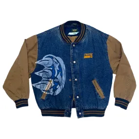 VINTAGE SCREEN PRINTED CLAW PMS DENIM PEPSI JACKET