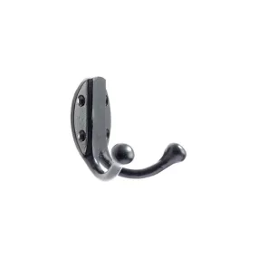 Zoo Double Robe Hook-Powder Coat Black